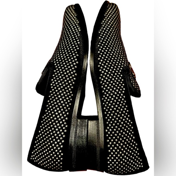 Stacy Adams Men's Shoes Swagger Studded Slip On Black and Silver size 7.5 - Picture 9 of 9